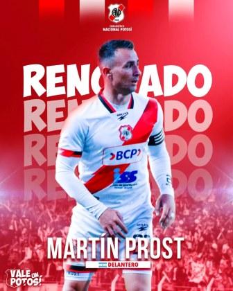 Martín Prost renovó vínculo con Nacional de Potosí. 